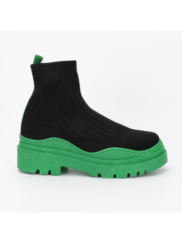 La Bottine Souriante Boots in Schwarz/ Grün