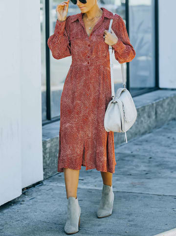 Milan Kiss Kleid in Rot/ Bunt