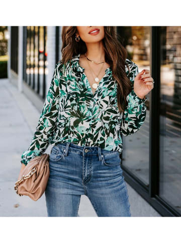 Milan Kiss Blouse groen/wit