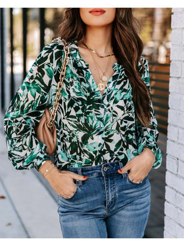 Milan Kiss Blouse groen/wit