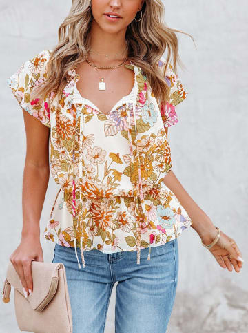 Milan Kiss Blouse crème/meerkleurig