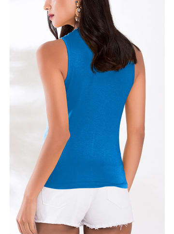 Milan Kiss Blusentop in Blau
