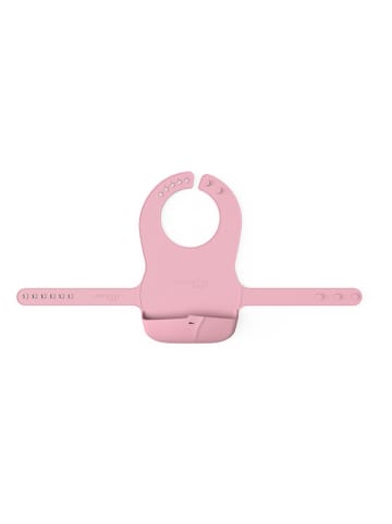 Rotho Faltbares Silikonlätzchen in Rosa - (B)32 x (H)64 cm