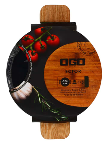 Ogo Living 2-delige set: pan met deksel "Ector" kaki - Ø 24 cm