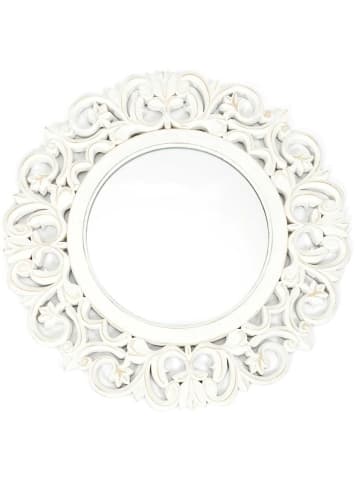 THE HOME DECO FACTORY Lustro w kolorze białym - Ø 60 cm