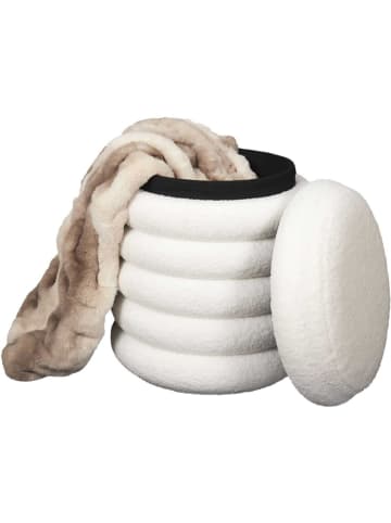 The Home Deco Kids Pouf in Weiß - (H)43,5 x Ø 37 cm