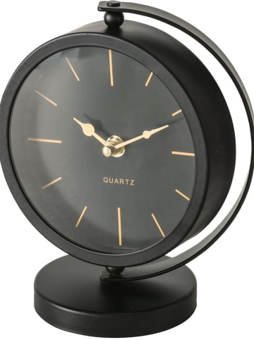 Boltze Tischuhr "Balia" in Schwarz - (B)16 x (H)20 x (T)10 cm