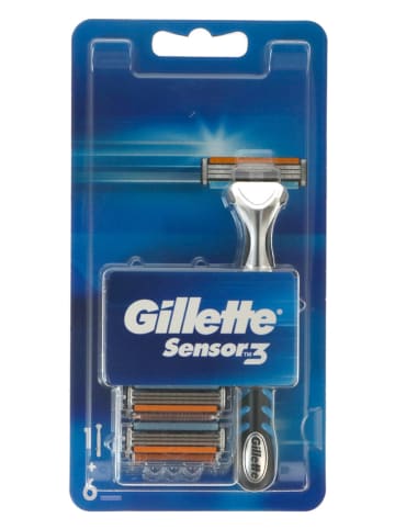 Gillette 7-częściowy zestaw "Sensor 3" w kolorze niebiesko-czarnym