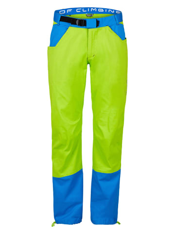 MILO Spodnie funkcyjne w kolorze limonkowo-niebieskim