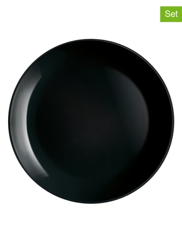 Luminarc 6-delige set: dinerborden "Diwali" zwart - Ø 25 cm