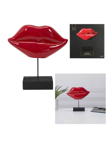 Rétro Chic Figurka dekoracyjna w kolorze czerwonym - wys. 20 cm