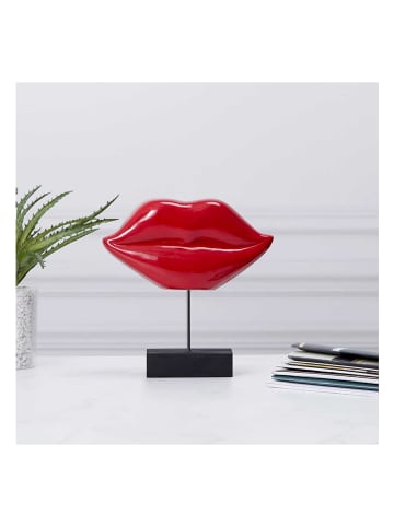 Rétro Chic Figurka dekoracyjna w kolorze czerwonym - wys. 20 cm
