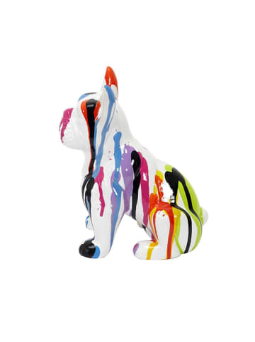 Rétro Chic Decoratief figuur "Bulldog" meerkleurig/wit - (H)20 cm