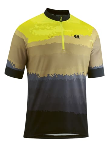 Gonso Koszulka kolarska "Stenar" w kolorze bordowo-żółtym