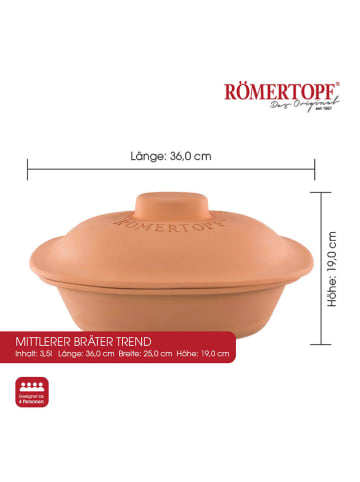 Römertopf Brytfanka "Trend" w kolorze jasnobrązowym