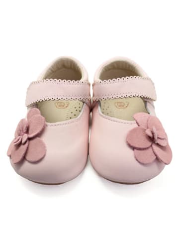Lait et Miel Skórzane buty niemowlęce "Cassiopée" w kolorze jasnoróżowym
