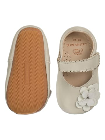 Lait et Miel Lammleder-Lauflernschuhe "Siloé" in Hellgrau
