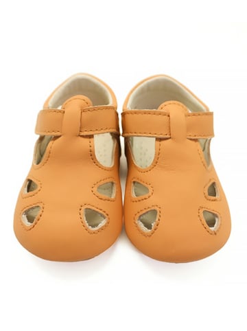 Lait et Miel Skórzane buty niemowlęce "Archie" w kolorze pomarańczowym