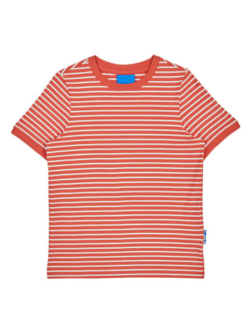 finkid Koszulka "Renkaat" w kolorze czerwono-białym