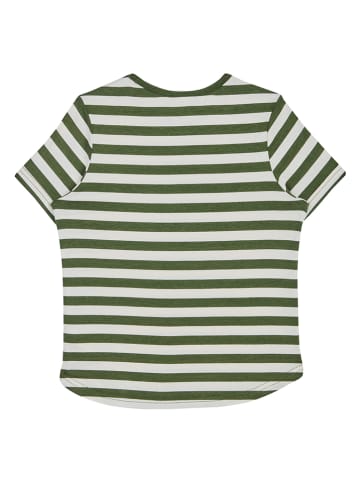 finkid Koszulka "Maalari" w kolorze zielono-białym