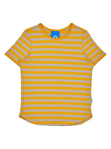 finkid Koszulka "Maalari" w kolorze żółto-szarym