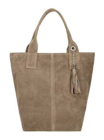 Wojas Leder-Henkeltasche in Taupe - (B)41 x (H)36 x (T)18 cm