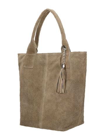 Wojas Leder-Henkeltasche in Taupe - (B)41 x (H)36 x (T)18 cm