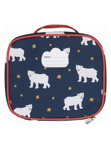 Frugi Lunchtas "Pack A Snack" donkerblauw/rood - (B)21 x (H)18 x (D)7 cm