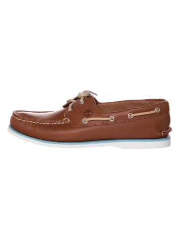 Timberland Leder-Mokassins "Classic Boat EK+ 2 Eye" in Hellbraun - Weite W