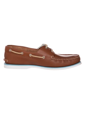 Timberland Leren mocassins "Classic Boat EK+ 2 Eye" lichtbruin - wijdte W