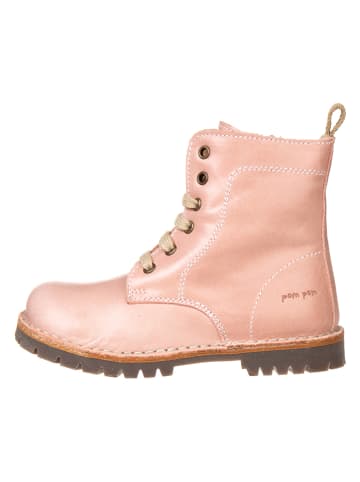 POM POM Leder-Winterboots in Rosa