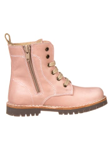 POM POM Leder-Winterboots in Rosa