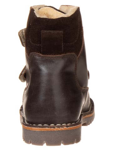 POM POM Leren winterboots donkerbruin