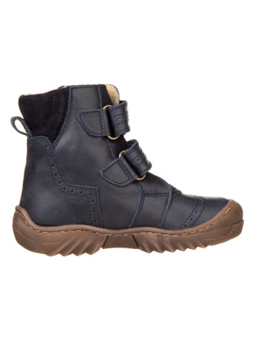 POM POM Leren winterboots donkerblauw