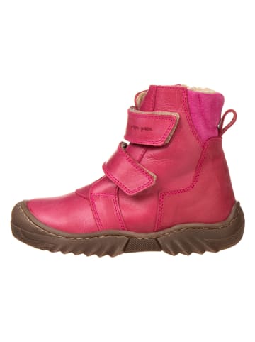 POM POM Leder-Winterboots in Pink