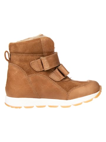 POM POM Leren winterboots lichtbruin