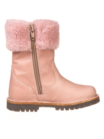 POM POM Leder-Winterboots in Rosa