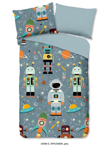Good Morning Komplet pościeli "Spacemen" w kolorze szarym