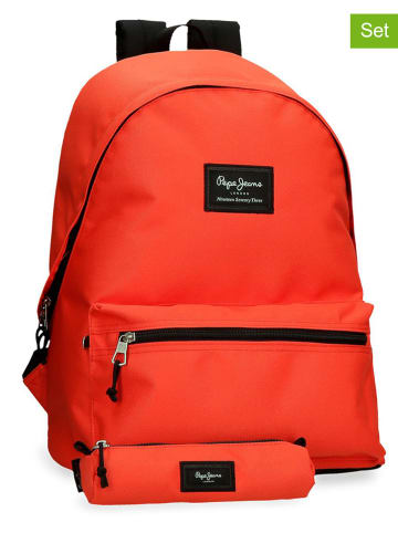 Pepe Jeans 3-delige set: rugzak oranje - (B)31 x (H)44 x (D)17,5 cm