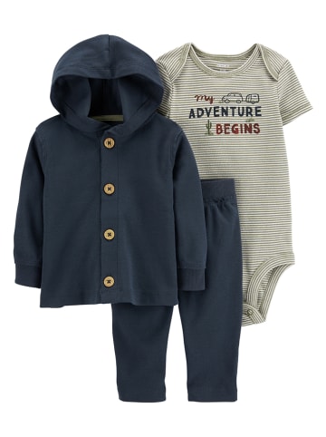 Carter's 3-delige outfit donkerblauw/groen