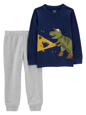 carter's 2-delige outfit donkerblauw/grijs