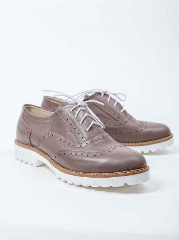 Zapato Leren veterschoenen taupe