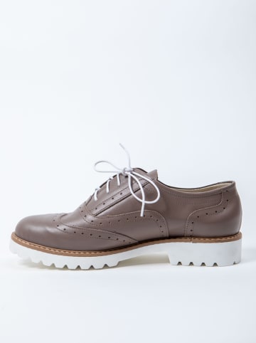 Zapato Leren veterschoenen taupe