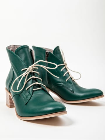 Zapato Leren enkelboots groen