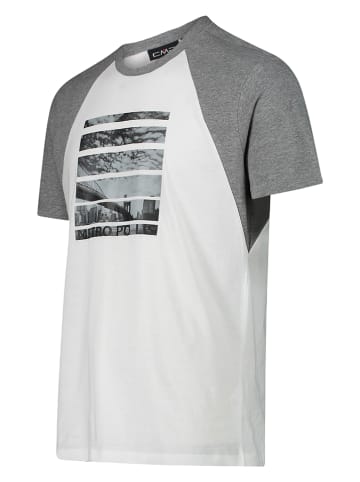 CMP Shirt in Weiß/ Grau