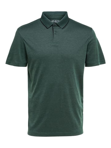 SELECTED HOMME Koszulka polo "Leroy" w kolorze zielonym