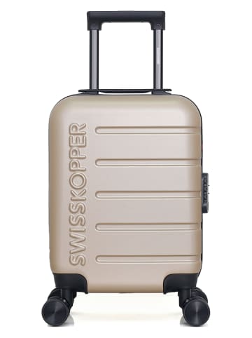 SWISS KOPPER Hardcase-Trolley "Aigle" in Beige - (B)32 x (H)42 x (T)20 cm