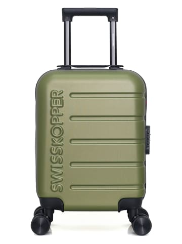 SWISS KOPPER Hardcase-Trolley "Aigle" in Khaki - (B)32 x (H)42 x (T)20 cm