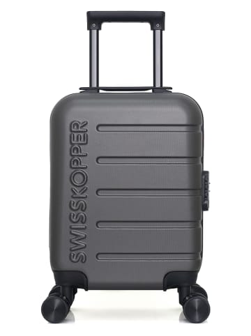 SWISS KOPPER Hardcase-Trolley "Aigle" in Grau - (B)32 x (H)42 x (T)20 cm