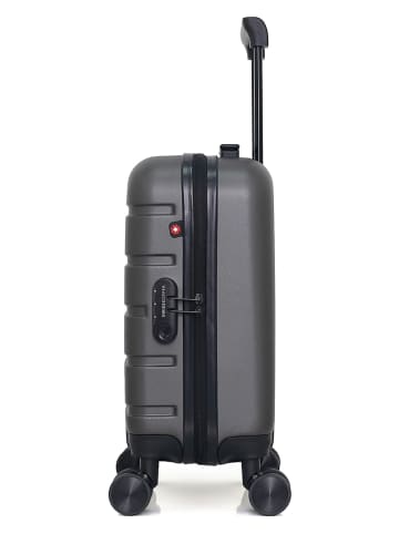 SWISS KOPPER Hardcase-trolley "Aigle" grijs - (B)32 x (H)42 x (D)20 cm